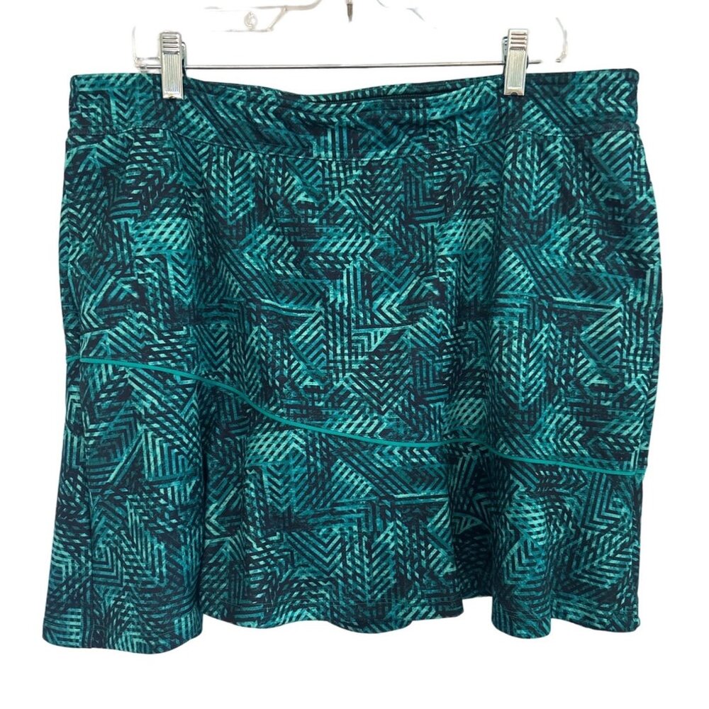 Made For Life Quick-Dri Green & Black Skort, Size XL